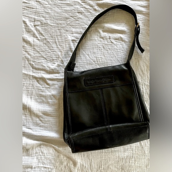 FOSSIL Vintage Black Pebbled Leather Shoulder - Picture 3 of 12